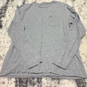 Vineyard Vines Heather Gray Long Sleeve Tee
